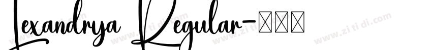 Lexandrya Regular字体转换